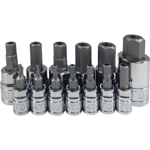 ATD Tools 13794 13 PC. TAMPER-RESISTANT SAE HEX BIT SOCKET SET - MPR Tools & Equipment