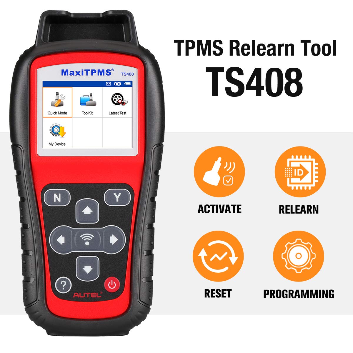 Autel TPMS Relearn Tool TS408. Upgraded Version of TS401. TPMS Reset. Sensor Activation. Program. Key Fob Testing. with Lifetime Update