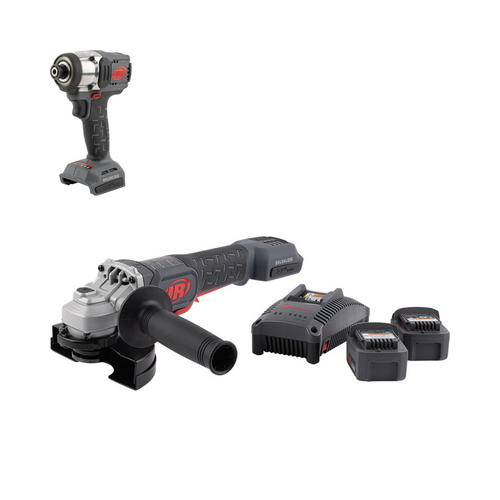 Ingersoll Rand G5351-K22 20V 5" Angle Grinder Dual Battery Kit + FREE Ingersoll Rand W3111 IQV20 1/4 Hex Compact Impact Driver