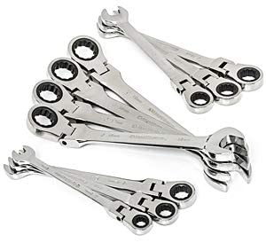 GEARWRENCH 10 Pc. 12 Point Flex Head Ratcheting Combination Metric