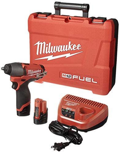 Milwaukee Tool 2454-22 M12 Fuel 3/8 Impact Wrench Kit W/2 Bat