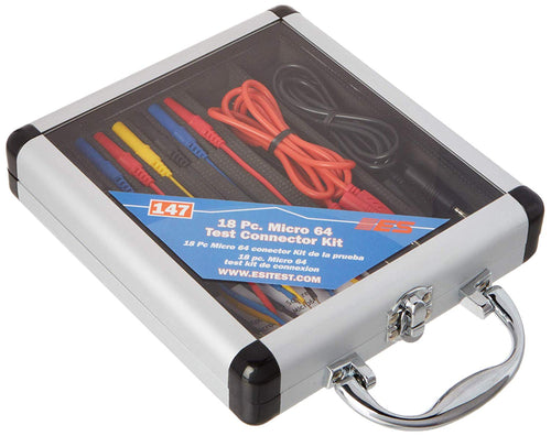 Electronic Specialties 147 Silver 7" x 7.75" x 1.75" 18 Piece Micro 64 Test Connector Kit - MPR Tools & Equipment