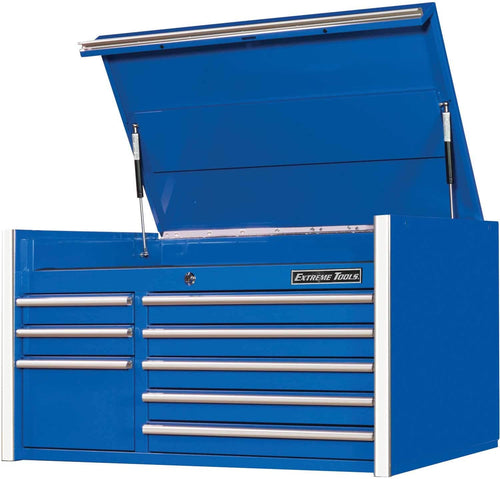 Extreme Tools RX412508CHBL 41" 8-Drawer Top Chest, Blue - MPR Tools & Equipment