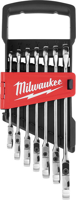 Milwaukee Tool Clé combinée à cliquet de 10 mm à tête flexible métrique