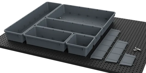 Tool Grid CONTBDL52 Container & Divider Bundle, 52 Holders & 100 Screws (Board & Tools Not Included) - MPR Tools & Equipment