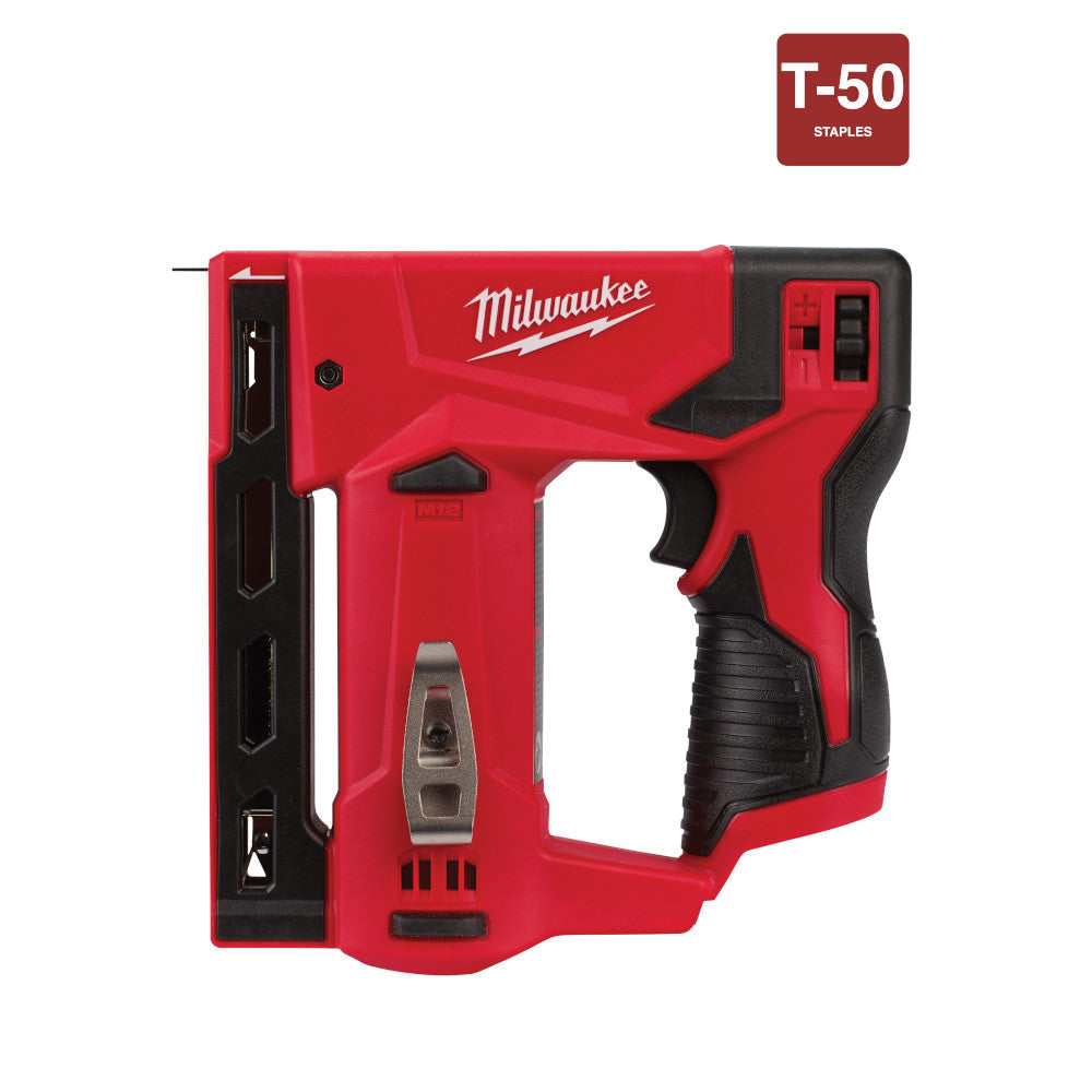 Milwaukee M12 cordless crown and cable staplers