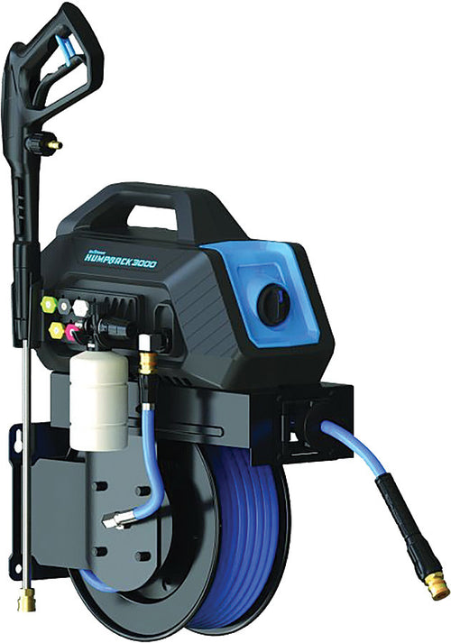 Blueshield TTPWRHB1450-3000 BluShield Small Wide Reel Pressure Washer, 1/4" X 50', with Humpback Sliding Plate, 7" Connection Hose, and 15' Inlet Hose - MPR Tools & Equipment