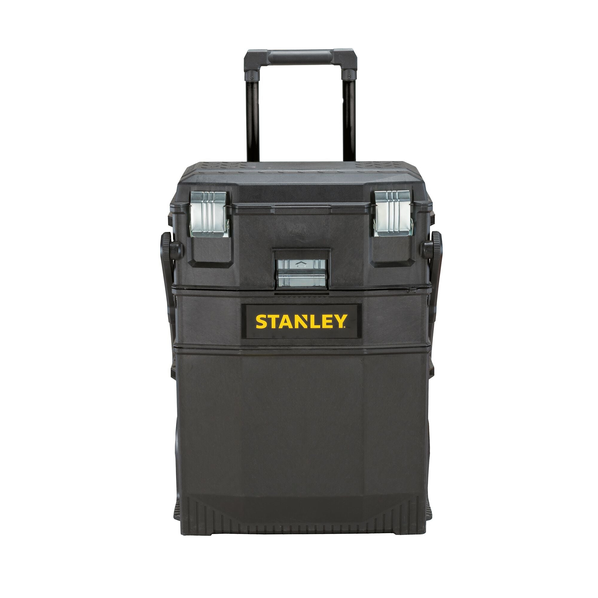 Stanley Tools 020800R FATMAX 4-in-1 Mobile Work Station - front view with telescopic handle extended