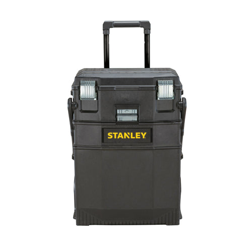 Stanley Tools 020800R FATMAX 4-in-1 Mobile Work Station - front view with telescopic handle extended