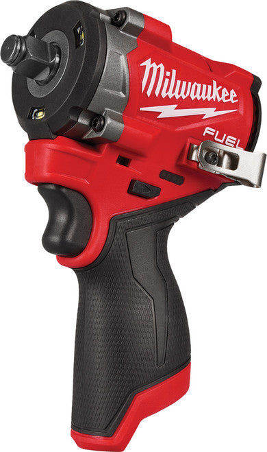 Milwaukee Tool 2563-20 M12 Fuel 1/2" Drive Stubby Impact Wrench (Bare Tool), 550 Ft-Lb, 3,300 RPM - MPR Tools & Equipment