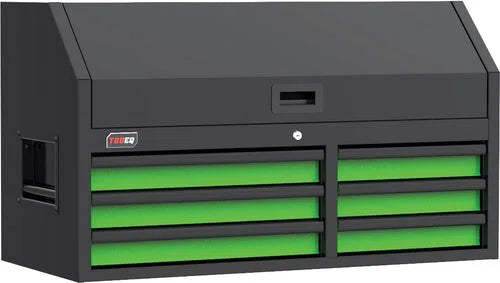 TOBEQ TC410618LGBK 41-Inch 6-Drawer Top Chest in Lime Green and Black