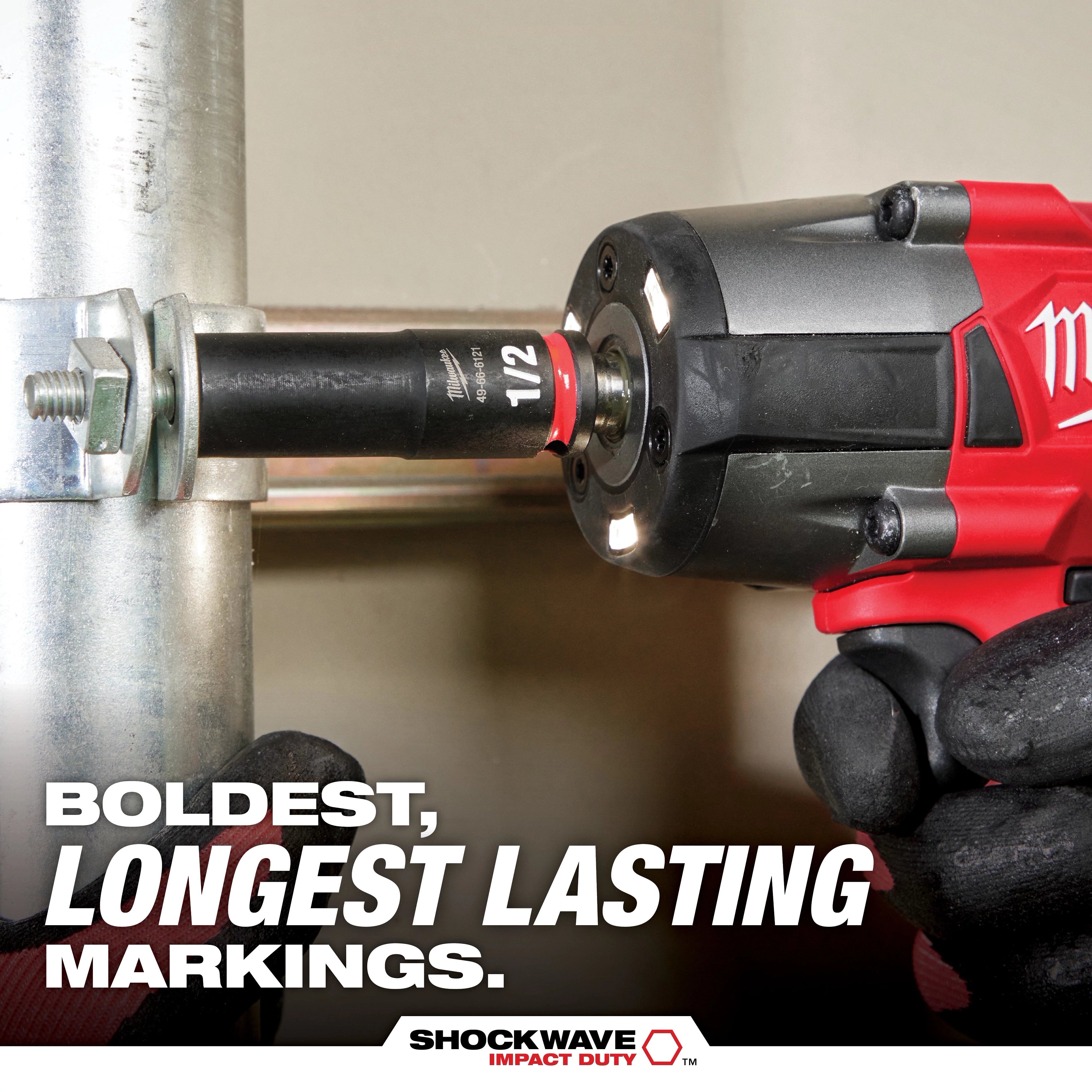 Milwaukee SHOCKWAVE Impact Socket 6-Point Forged Chrome Molybdenum Steel Construction