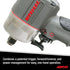 Aircat 1056-XL NITROCAT Impact Wrench - close-up of patented trigger with forward/reverse and power management for one-hand operation