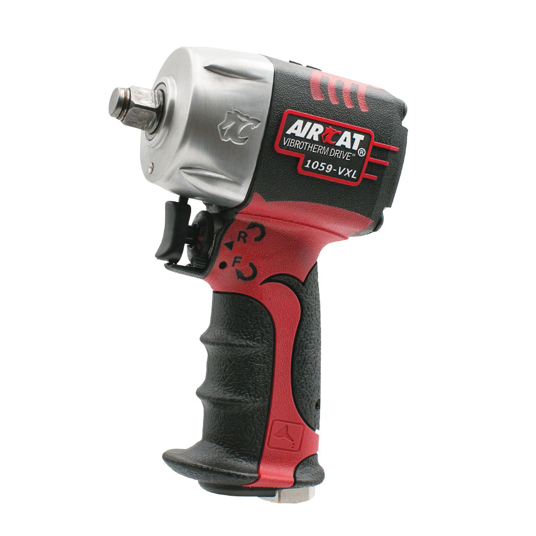 Aircat 1059-VXL 3/8" VIBROTHERM Drive Composite Compact Impact Wrench side view on white background