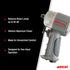 Aircat 1076-XL NITROCAT 3/8" Compact Impact Wrench - key features infographic: 85 dB, max power, comfort, one-hand operation