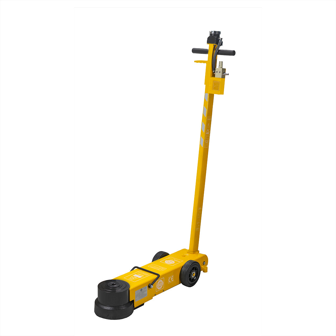 ESCO 10771 50-Ton 3-Stage Air Hydraulic Long Service Jack - angled front view