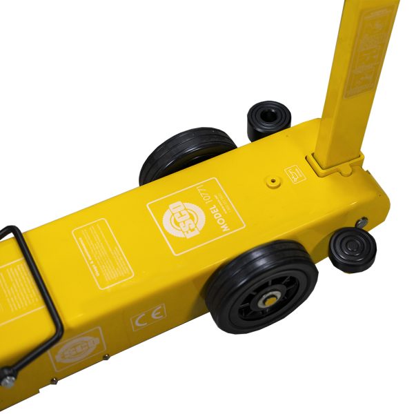 ESCO 10771 Long Service Jack - close-up of chassis and wheels