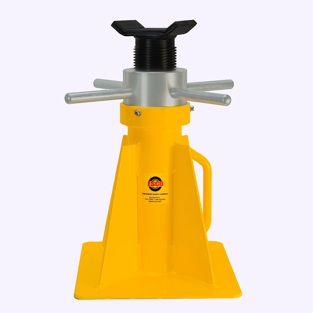 ESCO 10802 20-Ton Screw Style Short Jack Stand - front view at minimum height