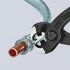 Knipex 10 99 I220 Ear Clamp Pliers front jaw clamping an ear clamp on copper tubing