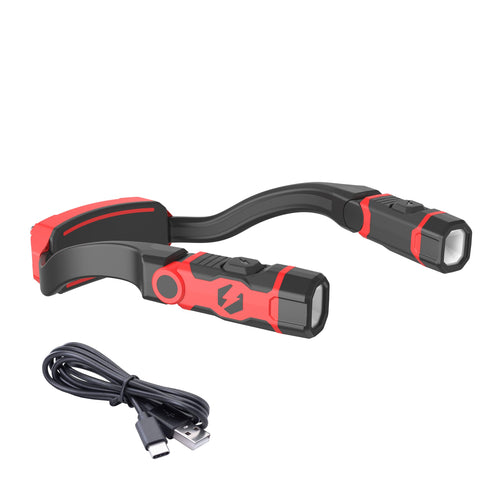 Ezred EZL35RNL-R USB-C Rechargeable Neck Light with 70° Pivoting Light Heads, 350/35 Lumens (Red)