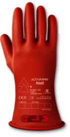 Ansell ActivArmr RIG011R070 Red Class 0 Electrical Insulating Gloves Size 7