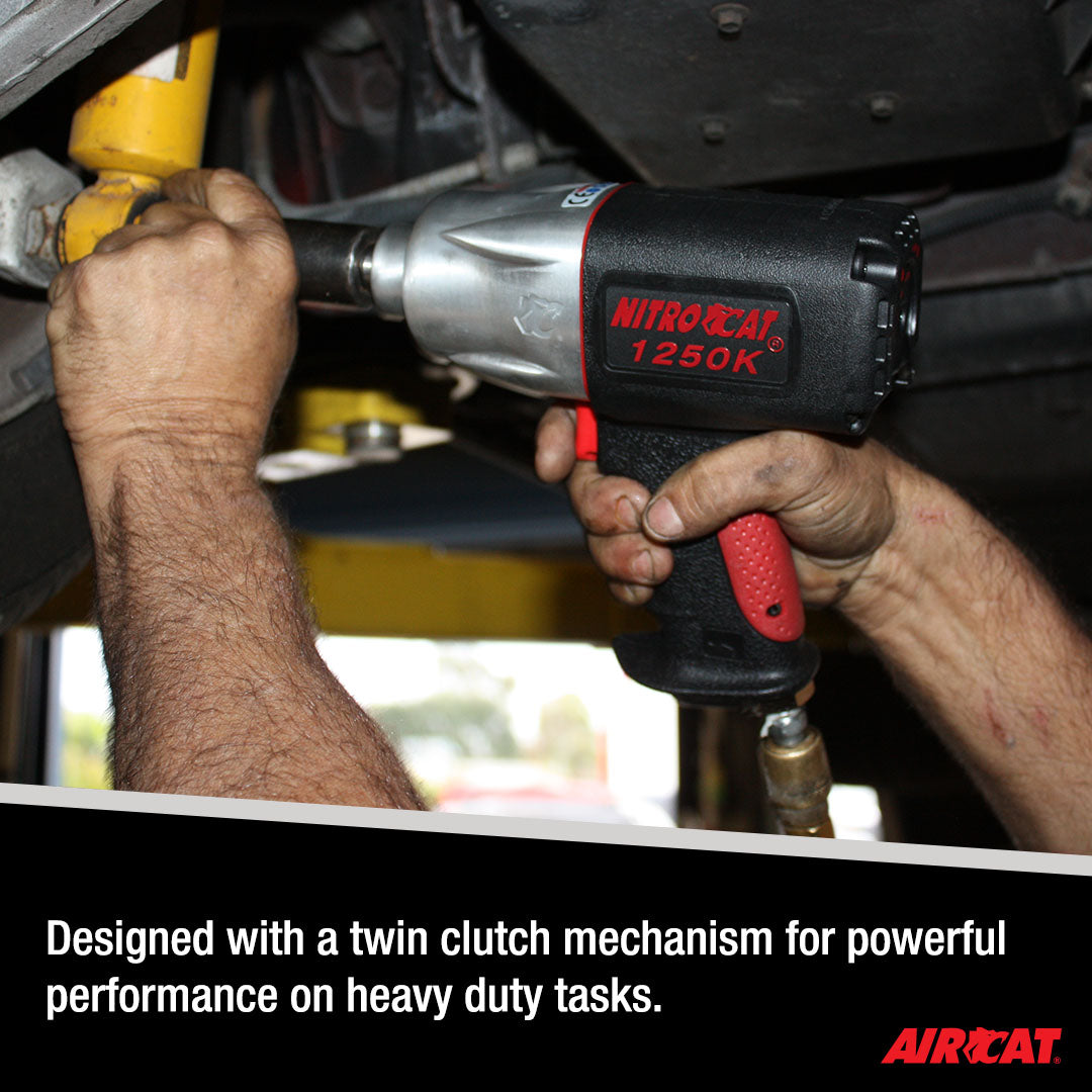 Aircat Nitrocat 1250-K 1/2-Inch Composite Twin Clutch Impact Wrench