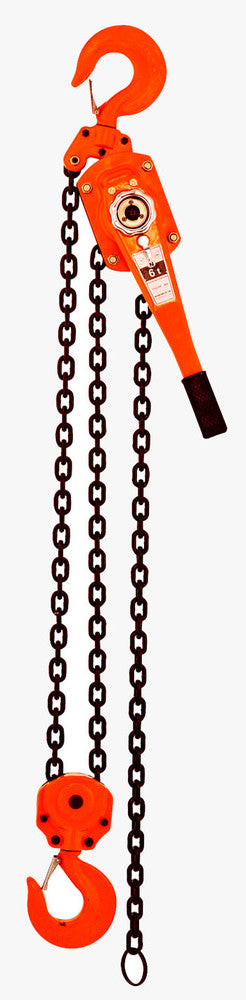 American Power Pull 660 6-Ton Chain Puller with drop forged safety hooks and thick steel chain
