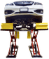 Coats 4TS12OSAR1 12K Alignment Scissor Lift front view with white Acura SUV elevated