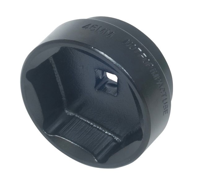 Lisle 13340 46mm DEF Filter Socket with 3/8" drive, polished black metal finish