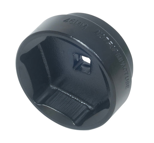 Lisle 13340 46mm DEF Filter Socket with 3/8" drive, polished black metal finish