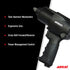Aircat 1431 Impact Wrench feature callout: Twin Hammer Mechanism, Ergonomic Grip, Cross Bolt Forward/Reverse, Power Management Control