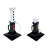 AME International 14425 24-Ton Heavy Duty Jack Stands shown as a pair at extended and retracted heights on white background