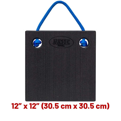 AME International 14464 Titan Jack Plate with Non-Skid Surface, 12 x 12 inches, black polymer with blue carry rope