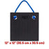 AME International 14464 Titan Jack Plate with Non-Skid Surface, 12 x 12 inches, black polymer with blue carry rope