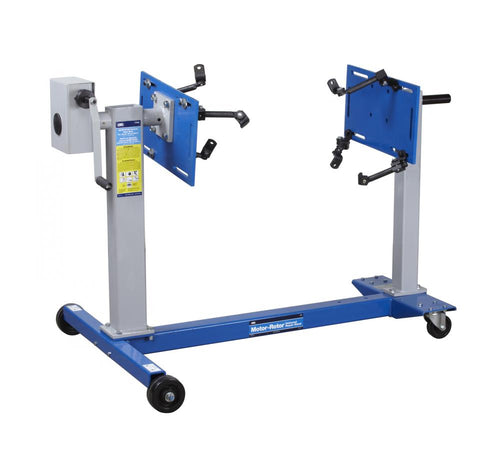 OTC Tools 1735B 2,000 lb Heavy-Duty Motor-Rotor Repair Stand with twin-post design and caster wheels
