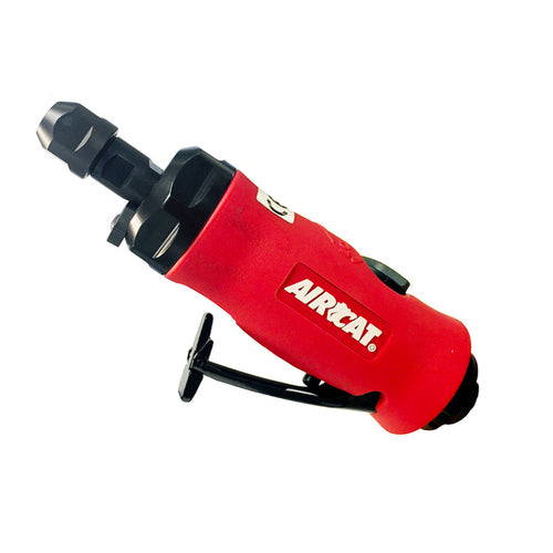 Aircat 6285 .75 HP Straight Die Grinder with Spindle Lock, red composite body with black collet and wrench