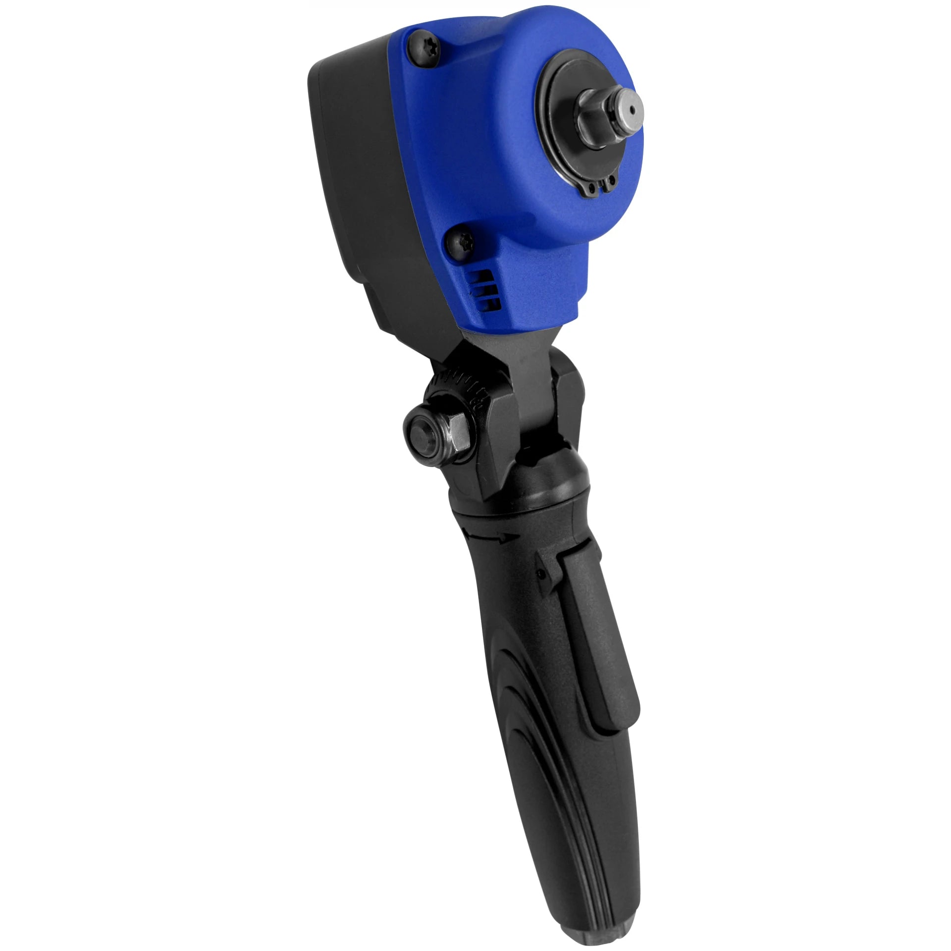 Astro Pneumatic 1833 3/8" Nano Flex-Head Angle Impact Wrench alternate front angle view with swivel joint detail