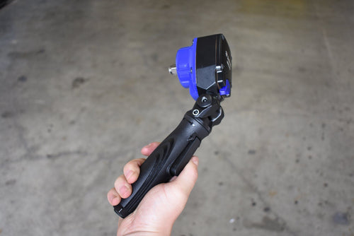 Astro Pneumatic 1834 1/2 In Nano Flex-Head Angle Impact Wrench held in hand at an angle