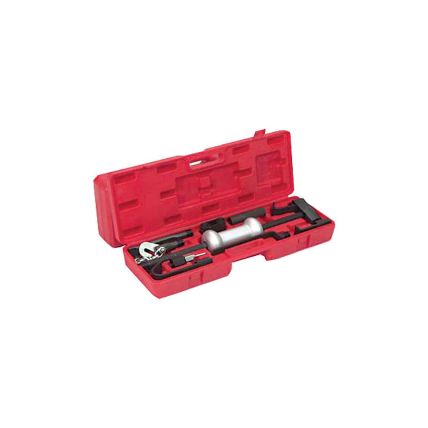 ATD Tools 5160 Muscle Max 10 lbs Heavy-Duty Dent Puller Set full kit laid out in red molded storage case