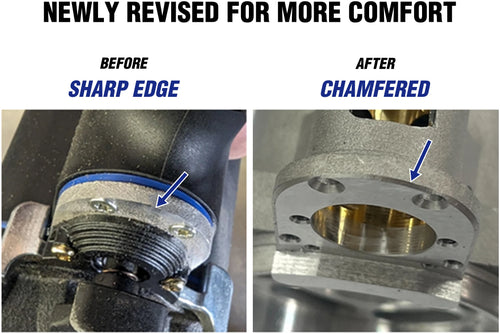 THOR G2 Impact Wrench trigger edge improvement - newly chamfered for more comfort comparison