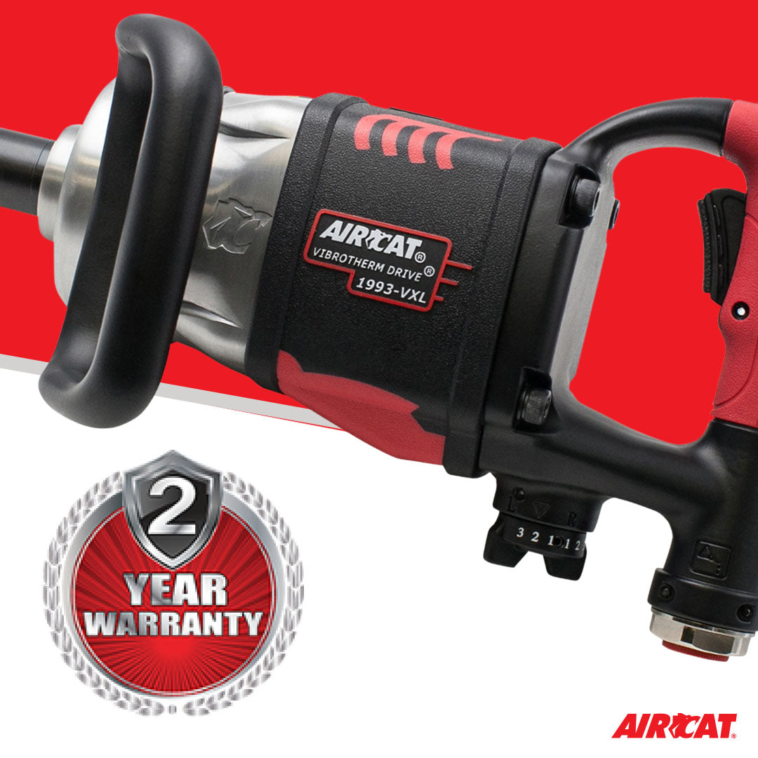Aircat 1993-VXL 1 in. VIBROTHERM DRIVE Composite Straight Impact Wrench with 7 in. Extended Anvil