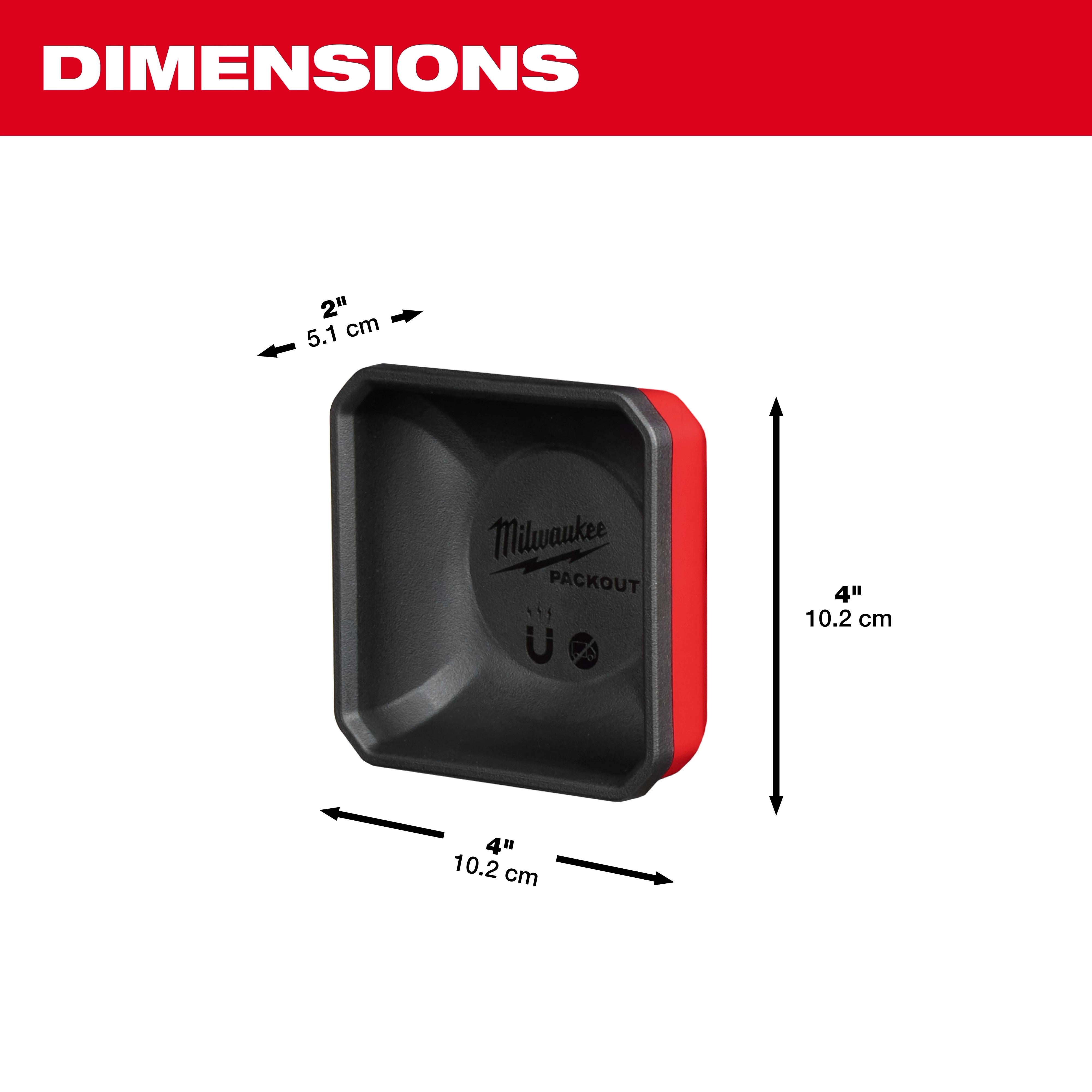 Milwaukee Tool PACKOUT Magnetic Bin stored inside PACKOUT Low-Profile Organizer