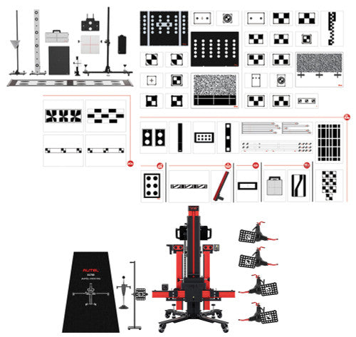 Autel IA700AS IA700 Alignment Pre-Check and ADAS Calibration Frame with All Systems Targets - MPR Tools & Equipment