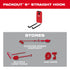PACKOUT 9-Inch Straight Hook stores outdoor power equipment, multiple long handle tools, and more