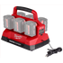 Milwaukee Tool M18 PACKOUT Six Bay Rapid Charger loaded with six M18 batteries and power cord