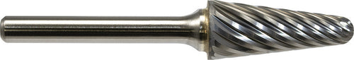 Mastercut SL-3NX NX Series SL - Radius Cone Bur for Stainless Steel, 3/8" Cutting Diam., 2-13/16" OAL, 1/4" Shank
