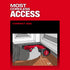 Milwaukee Tool 2541-20 M12 FUEL 18 Gauge Compact Brad Nailer - most cordless access infographic showing 2.7" compact size