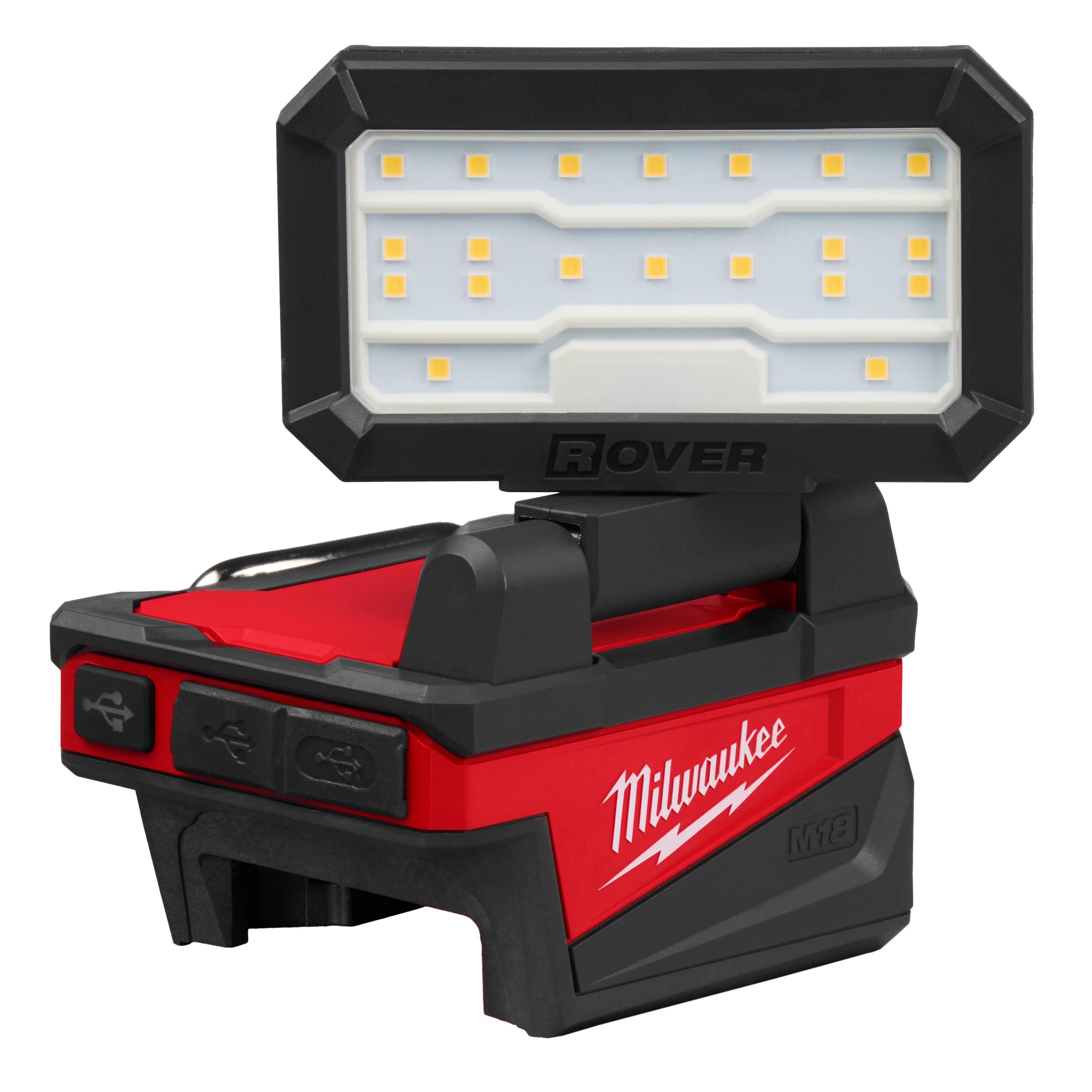 Milwaukee Tool 2359-20 M18 ROVER Compact Folding Flood Light with USB Charging, front view