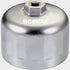 9 Circle 61650 Cartridge Oil Filter Wrench for BMW and Volvo, chrome aluminum cap wrench top view