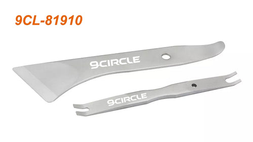 9 Circle 9CL-81910 2pc Double-Sided Trim Removal Pry Bar and Clip Lifter Tool Set